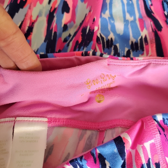 Lilly Pulitzer Caille Xsmall Legging Free Spirit Pink Criss Cross Banding‎ XS - Picture 7 of 16